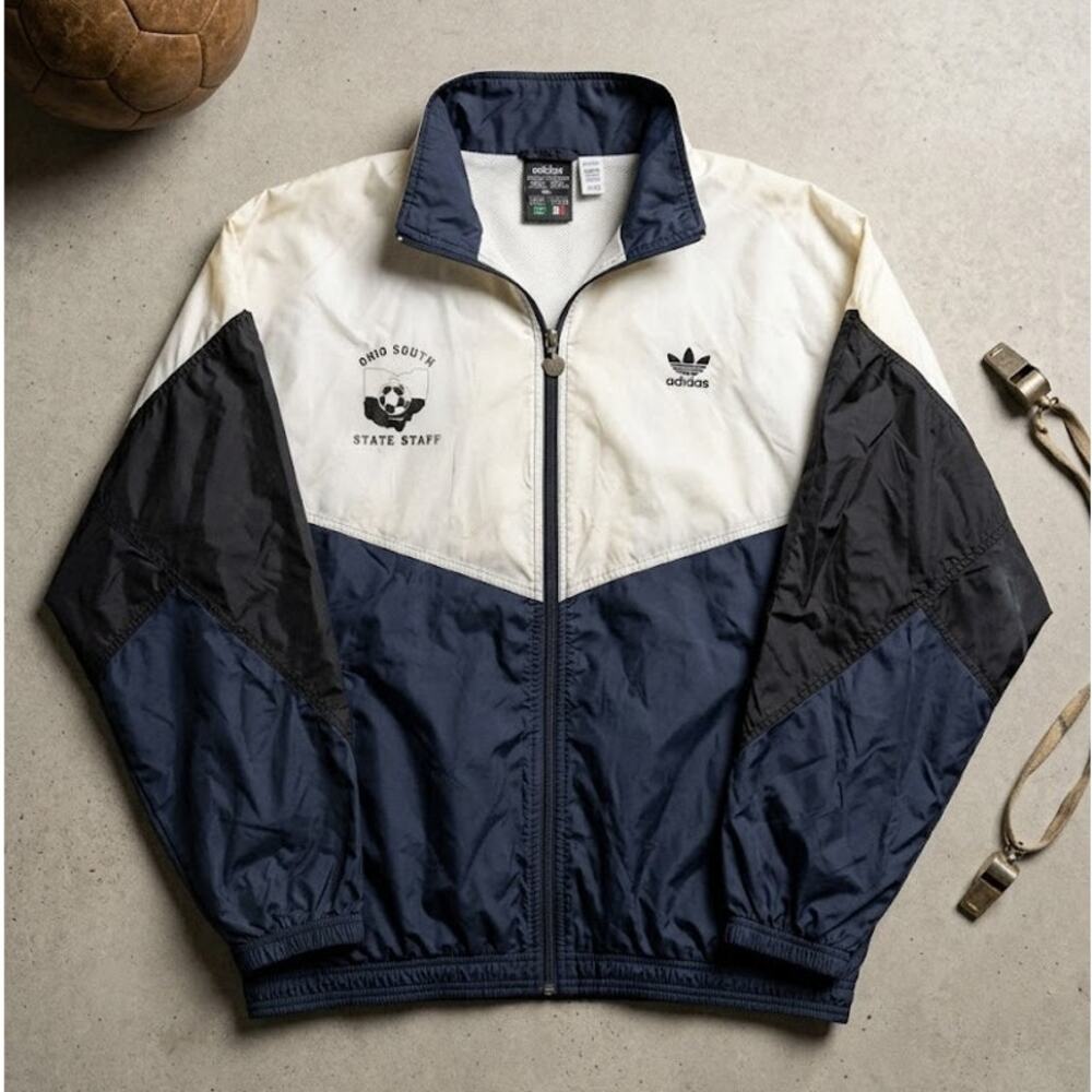 Vintage Adidas Trefoil Colorblock Track Jacket Mens XL Ohio Soccer 90s Retro